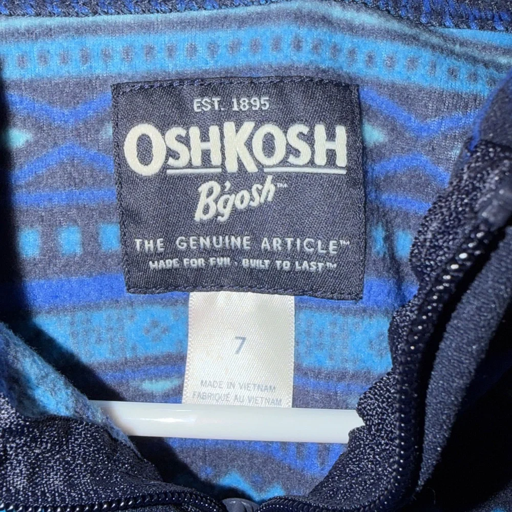 OshKosh B'gosh Boys Blue Geometric Sweater size 7